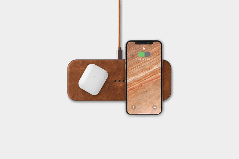 Italian Leather Dual Device Charging Pad