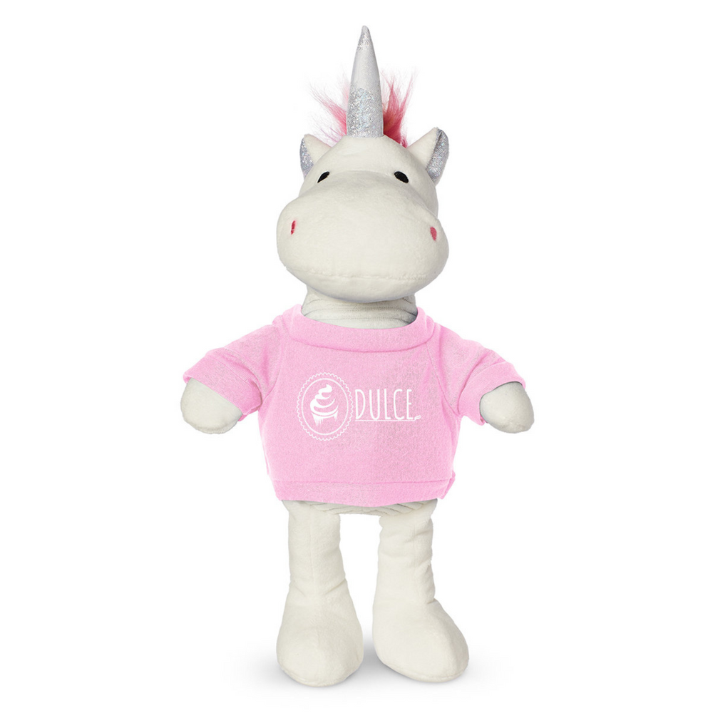 8.5" Plush Unicorn With T-Shirt