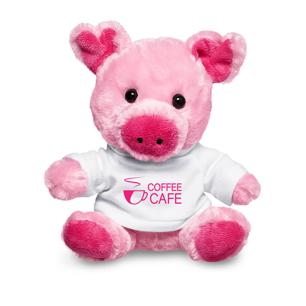 7" Plush Pig With T-Shirt