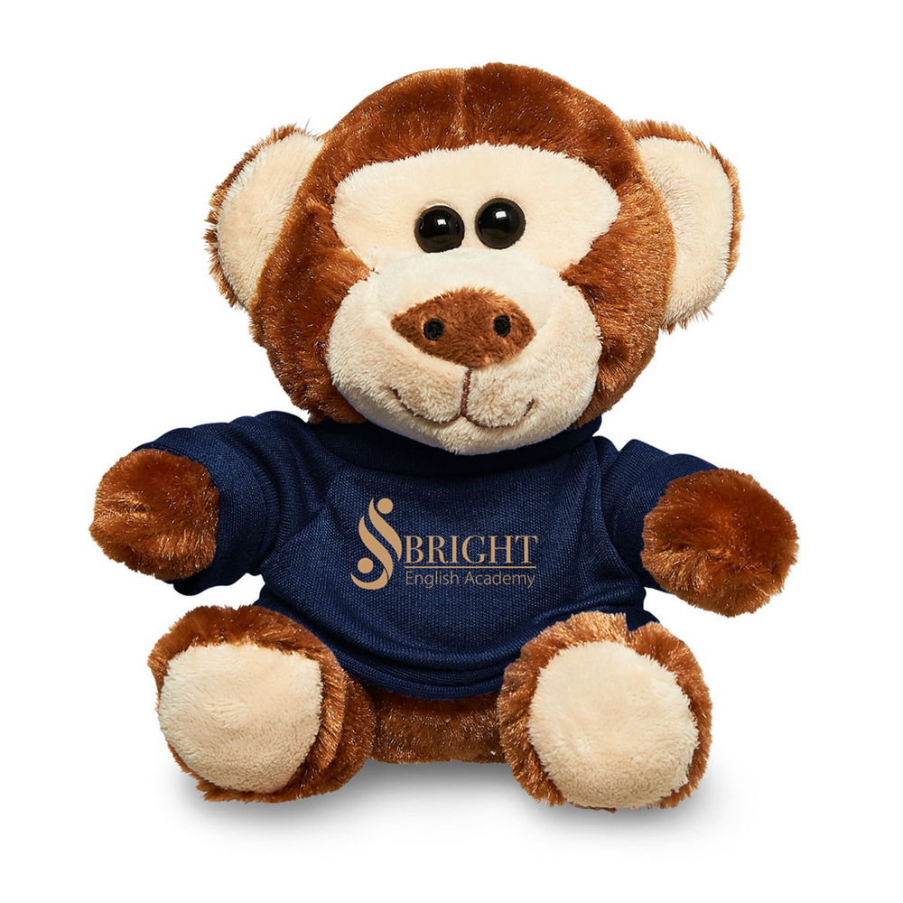 7" Plush Monkey With T-Shirt