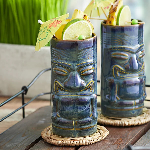 Tuxton GZ4-160 Pine 16 oz. Ceramic Tiki Mug
