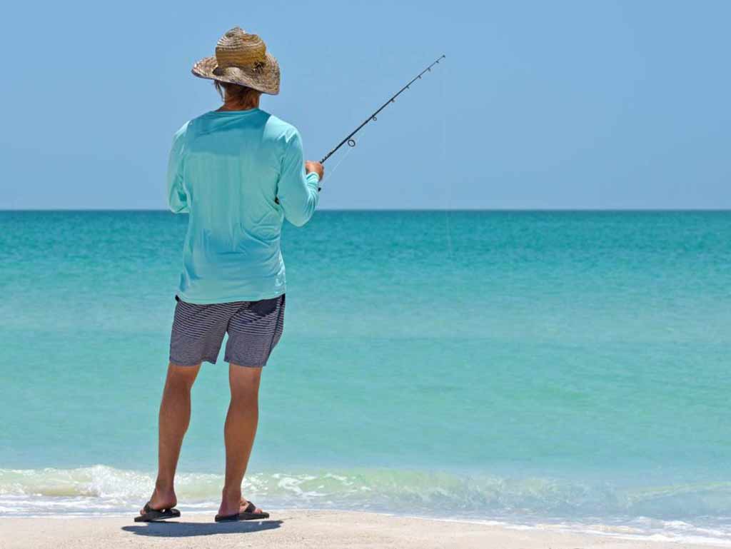 beach fishing in the Maldives