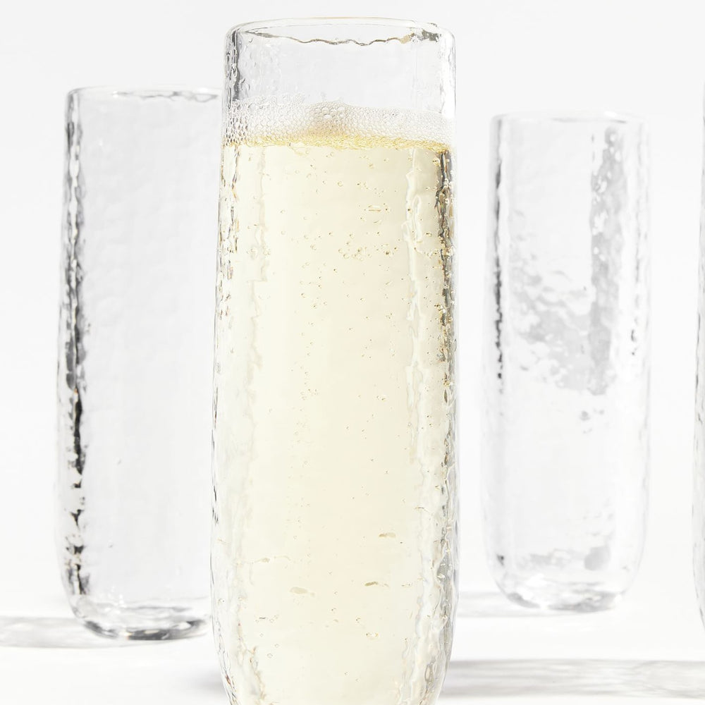 Hammered Champagne Flutes